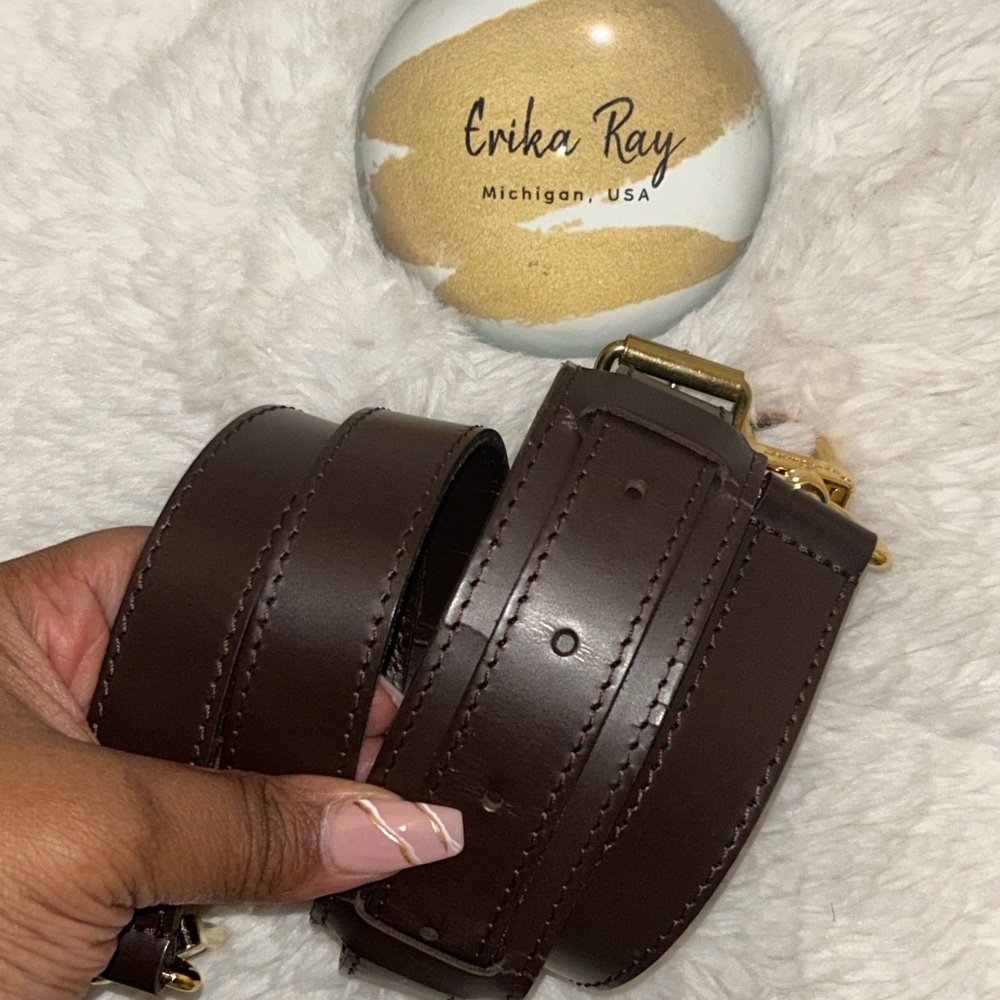 Louis Vuitton Brown Adjustable Keepall Strap - image 1